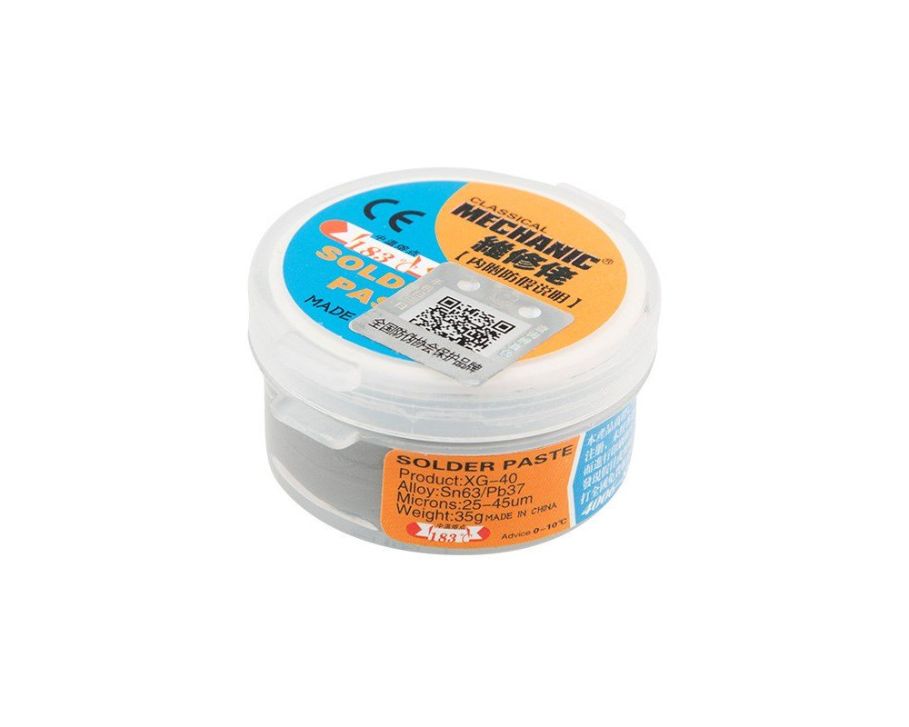 Припой-паста (паяльная паста), 35гр, (олово 63%, свинец 37%), баночка