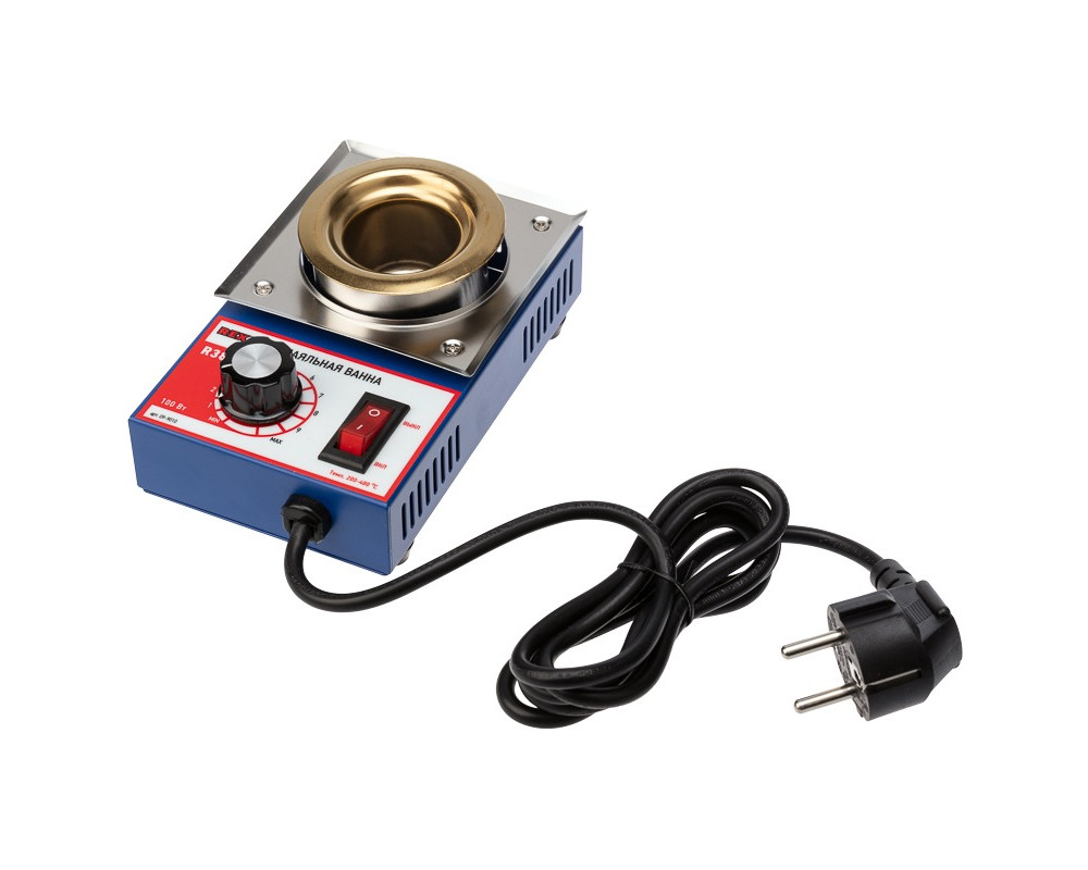 Паяльная ванна REXANT, модель R38, 100 Вт, ø 38 мм, 200-480 °C