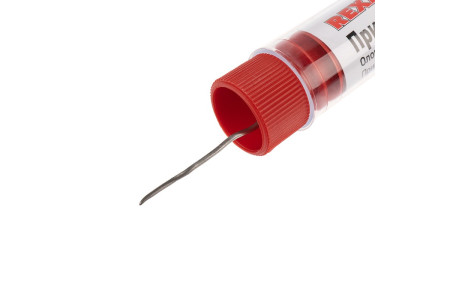 Припой без канифоли ПОС-61, 10г, Ø1мм, (олово 61%, свинец 39%), колба REXANT Припой без канифоли ПОС-61, 10г, Ø1мм, (олово 61%, свинец 39%), колба REXANT