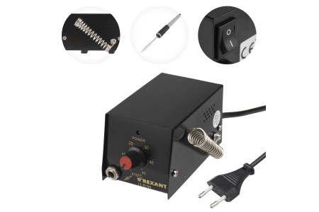 Паяльная станция (паяльник), серия МИНИ - Mi08, 8Вт, 230В, 100-450°C, (ZD-927) REXANT Паяльная станция (паяльник), серия МИНИ - Mi08, 8Вт, 230В, 100-450°C, (ZD-927) REXANT