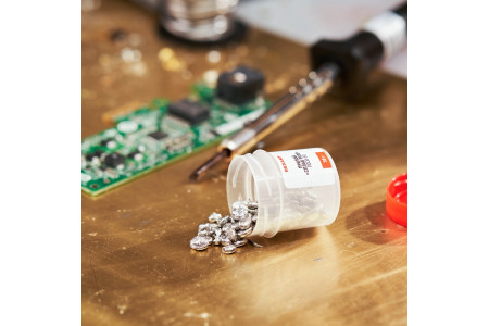 Припой «Сплав Розе», 50г, (олово 25%, свинец 25%, Висмут 50%), баночка REXANT