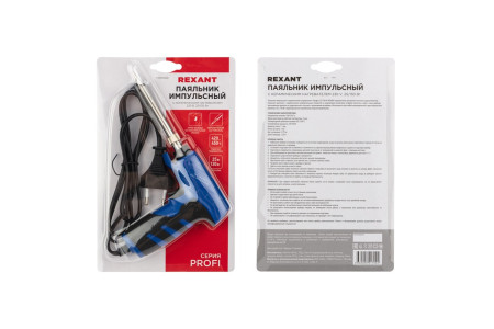 Паяльник-пистолет двухрежимный с керам. нагревателем, серия ПРОФИ, 25/130Вт, 230В REXANT