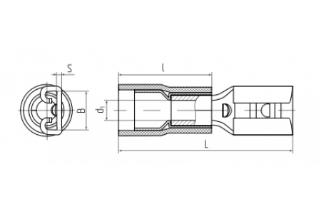Разъем виброуст. плоский ВРПИ-М 6,0-(6,3) серия ПРОФИ (КВТ)