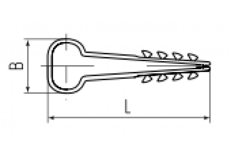 Дюбель-хомут ДХП 8-5 (ч) (100шт.) (Fortisflex)