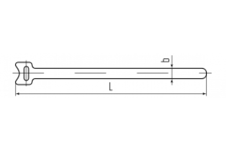Стяжка-велькро КСВ 16*210 (бел) (Fortisflex)