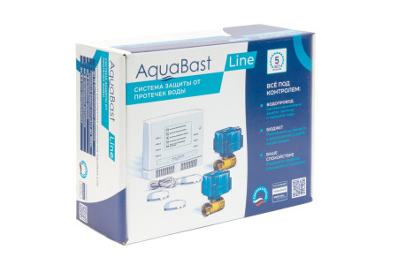 Комплект защиты от протечки воды AquaBast Line Коттедж 1/2” 1кран 3провод датчика