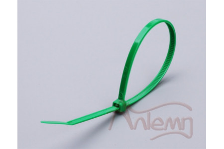 Кабельные стяжки стандартные нейлоновые КСС 4*150 мм (зел) FORTISFLEX зеленые