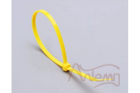 Кабельные стяжки нейлоновые КСС 3*100 (ж) FORTISFLEX желтые