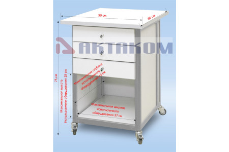 Стол подкатной с ящиками с антистатической столешницей АРМ-5058-ESD