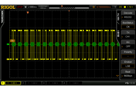 SD-RS232-DS6000 Опция декодирования RS232/UART для DS6000